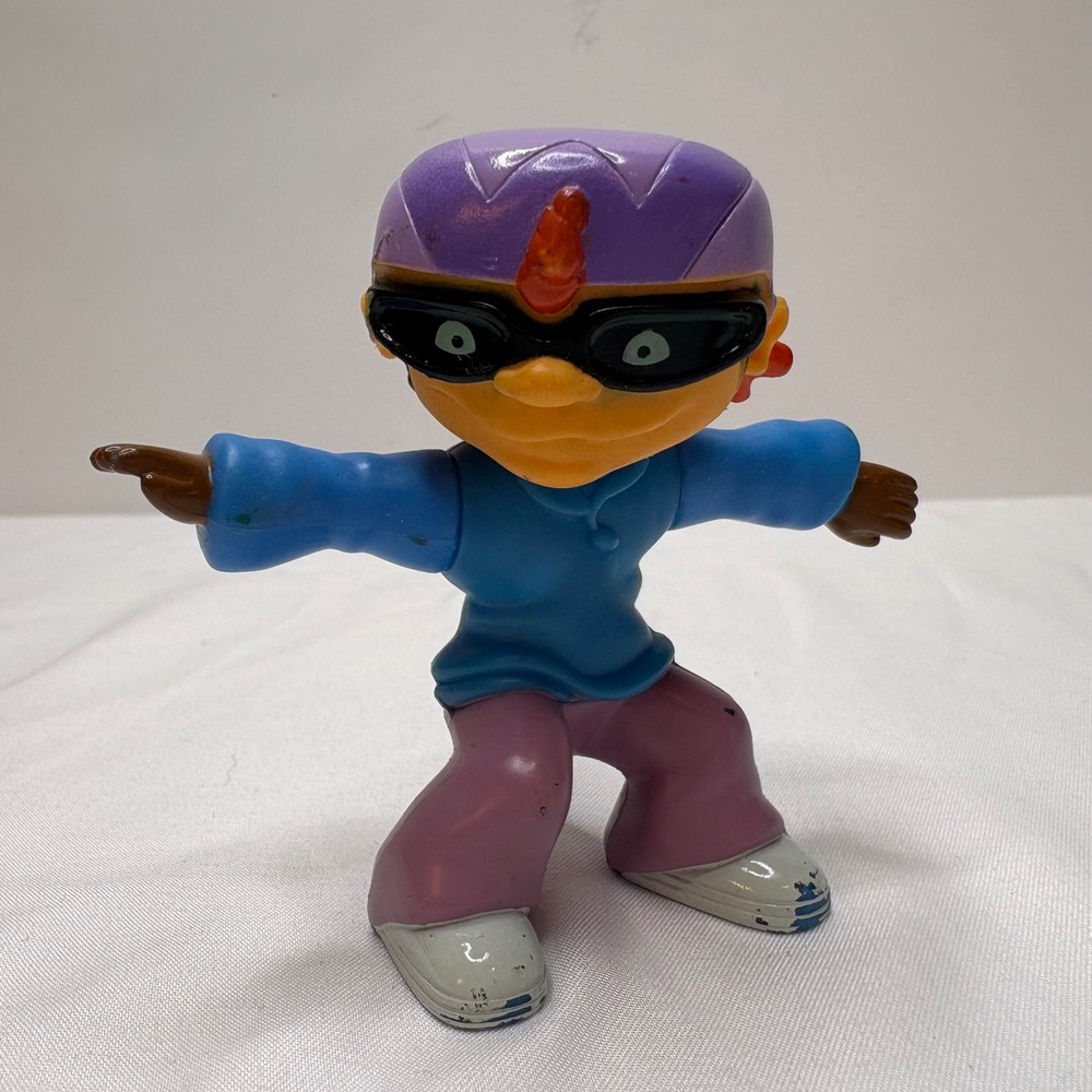 Vintage Nickelodeon Rocket Power Otto Rocket Toy Figure Burger King 2002 3"